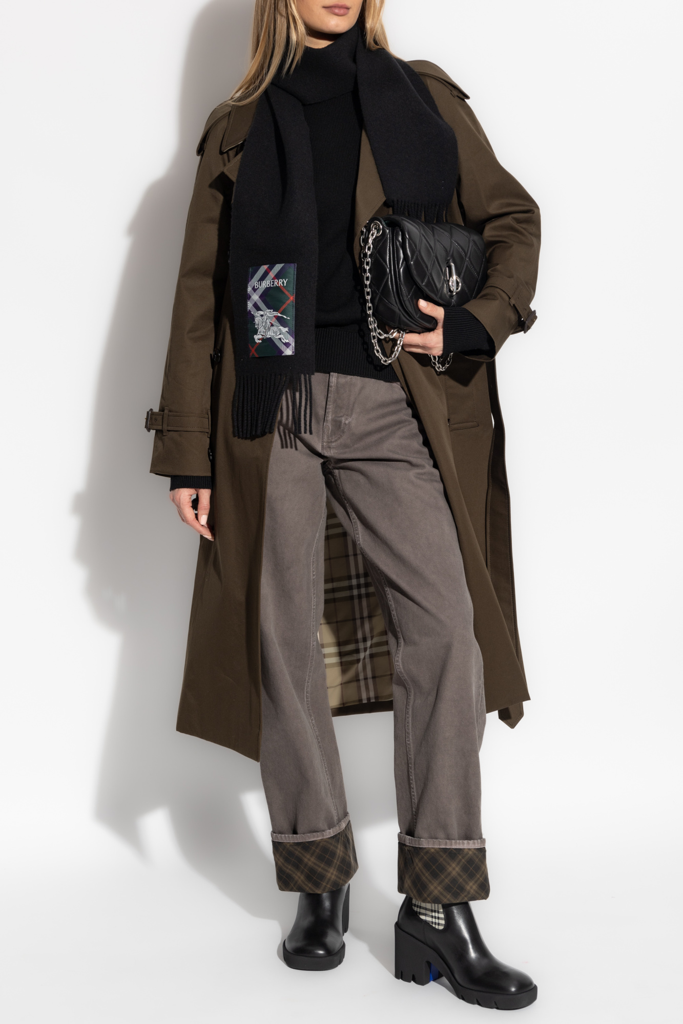 コート BURBERRY Women Outer 8104555C1764 GREEN Green Cotton trench coat Burberry - Vitkac AS